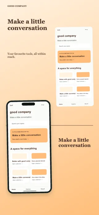 Good Company screenshot design: Blueprint grid
